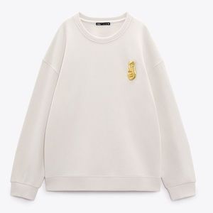Zara gold plated face sweatshirt